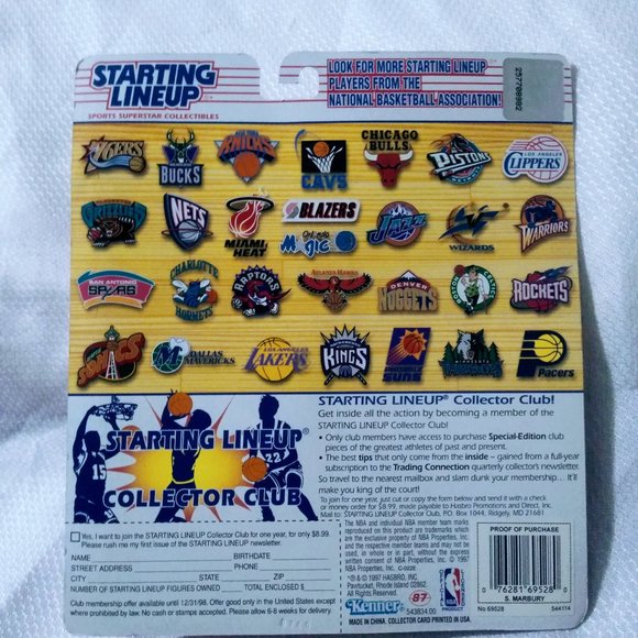 Stephon Marbury 1997 Kenner Starting Lineup Minnesota Timberwolves NBA New SLU - Picture 3 of 3